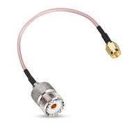 FAUOSWUK Cable Adaptador SMA Macho a UHF Hembra, Coaxial RG316 de 15 Cm