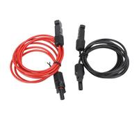 FAUOSWUK Cable de Extensión de Panel Solar 12AWG, Cable Negro Rojo Duradero, 2 M de Longitud para una Transmisión Eficiente de Energía Solar, Adecuado para Varios Paneles Solares