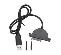 FAUOSWUK Cable USB 2.0 a, Adaptador USB a Delgado de 7+6 Pines con Conexión en Caliente Plug and Play para Portátiles con CD, DVD y ROM, con Cable de 50 Cm para Transfer