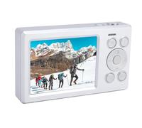 FAUOSWUK Cámara Digital, Cámara Retro de 2,8 Pulgadas y 1,4 Pulgadas con Pantalla Dual HD 1080P, Zoom de 16x, Retro con Lapso de Tiempo de Captura de Sonrisa Antivibración, para (Plata)