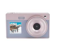 FAUOSWUK Cámara Digital, Cámara Retro de 2,8 Pulgadas y 1,4 Pulgadas con Pantalla Dual HD 1080P, Zoom de 16x, Retro con Lapso de Tiempo de Captura de Sonrisa Antivibración, para (Rosa)