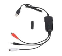 FAUOSWUK Captura de Sonido USB, Convertidor de Cinta de Casete a MP3 con Interfaz AV de 3,5 Mm con Software de Edición Profesional, para 2000 a 11