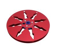 FAUOSWUK Carrete de Cinta Vacío, Carrete de Grabación de Sonido de 8 Orificios de Aleación de Aluminio de 7 Pulgadas 1/4, con Tornillo Resistente a la Erosión, para Grabadora de a (Roja)