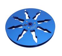 FAUOSWUK Carrete de Cinta Vacío, Carrete de Grabación de Sonido de 8 Orificios de Aleación de Aluminio de 7 Pulgadas 1/4, con Tornillo Resistente a la Erosión, para Grabadora de a (Azul)