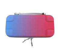 FAUOSWUK Case de Transporte para el Interruptor 2, la Bolsa Portátil de Sábana Dura Que Lleva Bolsa de Juego de Viaje con Exterior de Eva Duradero e Interior de Micro Fibra Suave con 10 (Azul Rojo)
