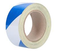 FAUOSWUK Cinta Reflectante de Advertencia de Seguridad, Marca de Peligro a Rayas Azules y Blancas, Autoadhesiva de Alta Resistencia, para Carreteras, Fábricas, Camiones y Montacargas