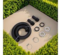 FAUOSWUK Conector de Manguera de Barril de Lluvia, Kit de Conexión Duradero para una Mejor Utilización del Agua de Lluvia en Jardinería, 39,4 Pulgadas (Sin abridor de agujeros)