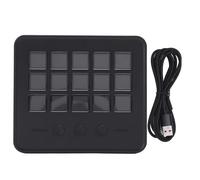 FAUOSWUK Controlador de Transmisión, Teclado Macro de 15 Teclas LCD Personalizables con Tamaño Compacto y Peso Ligero, para Flujo de Trabajo de Transmisión OBS PC Discord Spotify