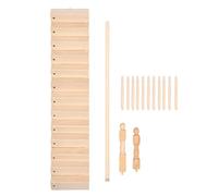 FAUOSWUK Escaleras de Casa de Muñecas, Esquinas Redondeadas Brillantes, Material de Abedul, Escalera en Miniatura a Escala 1/12 para Manualidades, con Mini Escaleras de Madera sin (reposabrazos