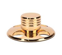 FAUOSWUK Estabilizador de Peso Récord, Tocadiscos de Aluminio, Reductor de Vibración para Reproductor y Altavoces HiFi, 78x30mm (Oro)