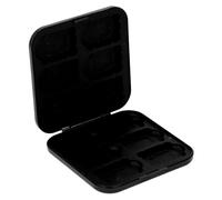 FAUOSWUK Estuche para Tarjetas de Juego 2 en 1, Soporte para Tarjetas de Juego con 12 Ranuras de Silicona para Tarjeta de Almacenamiento Tarjeta de Memoria SDHC (Negra)