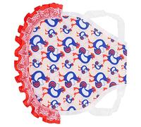 FAUOSWUK Feather-Care Delantal de Pollo Banda Elástica Chaleco de Gallina Vestido para Mascotas para Pollos 8.6x7.8in (Gallo Azul)