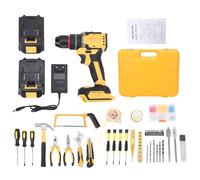 FAUOSWUK Juego Combinado de Taladro Eléctrico de 550 W con Control de Velocidad Continuo para Profesionales y Aficionados Al Bricolaje - Batería Recargable Incluida - Perfecto para Trabajos de