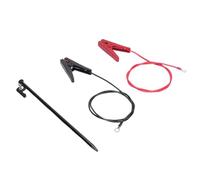 FAUOSWUK Juego de Cables para Cerca Eléctrica con Abrazadera, Varilla de Conexión a Tierra Duradera para Cerca Eléctrica del Generador, Fácil de Usar para Protección de Jardines, ABS, Acero