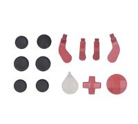 FAUOSWUK Juego de Joysticks para Controlador, Kit de Componentes 13 en 1 con Almohadillas D Intercambiables y Joysticks para Controlador Serie 2 y Núcleo Serie 2 (Roja)