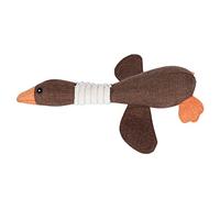FAUOSWUK Juguete Masticable Lindo de Ganso Chillón para Perros, Juguete Masticable para Perros, Suministros Interactivos para Mascotas, Ligero y Duradero, 13.0x9.1x2.5in (Café)