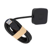 FAUOSWUK Lector de Huellas Dactilares USB, Escáner Biométrico de Huellas Dactilares para PC de 10 y 11 Pulgadas con Detección Táctil de 360 Grados y Coincidencia Rápida, para He (Negra)