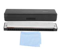 FAUOSWUK Llave de Armónica de C, 24 Agujeros Armónicos para Principiantes, Placa de Respaldo de Latón, Pronunciación Sensible, Suministros de Instrumentos Musicales Populares para