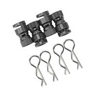 FAUOSWUK Localizador de Columna de Orificio de Carcasa de Cuerpo de RC de Aleación de Aluminio Duradero, Rendimiento Estable para PC, Carcasa de PVC, Coche RC (Negro)