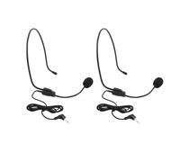 FAUOSWUK Micrófono de Diadema Micrófono de Diadema en Miniatura Unidireccional ABS con Conector de 3,5 Mm para Amplificador Altavoz Profesor Habla Escenario Rendimiento