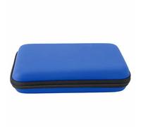 FAUOSWUK Nuevo Estuche de Transporte para Consola de Juegos 3DS XL, Bolsa Protectora de Viaje de Carcasa Dura, Gran Capacidad, Bolsillo Interior con 8 Ranuras para Juegos, Cómoda Correa para la (Azul)