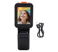 FAUOSWUK Pantalla de Monitor de Selfie Vlog de Teléfono, Pantalla de Vista Selfie de Selfie de 2 Pulgadas 1080p con Abrazadera Plegable, Cámara Trasera Magnética