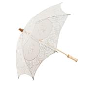 FAUOSWUK Paraguas de Encaje Nupcial Elegante Paraguas Artesanal de Encaje para Bodas, Accesorios de Fotografía de Baile, Bueno para Uso Diario u Ocasiones Especiales (Beige Talla L)