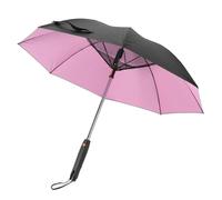FAUOSWUK Paraguas Portátil con Ventilador y de Nebulización para Viajes de Verano, Paraguas con Ventilador de Refrigeración, Tela de Impacto Negra 190T (Rosa)