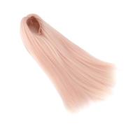 FAUOSWUK Peluca Larga y Recta de 1/4 para Muñeca, Estilo DIY de Seda Suave de Alta Temperatura para Muñeca Articulada con Circunferencia de Cabeza de 7-8 Pulgadas, Elegante y de Moda, Regalo