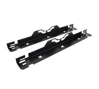 FAUOSWUK Placa de Herramienta de Alineación de Ruedas Medición Precisa Eficiente Ranura Anticaída para Automóvil Sedan SUV, Hierro Negro Resistente, 2 Piezas de Cinta Métrica, para Taller Automotriz