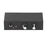 FAUOSWUK Preamplificador de Sonido Estéreo, Amplificador de Auriculares con Micrófono con 3 Puertos de Salida y Control de Volumen, para Altavoces de Instrumentos de Micrófonos