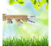 FAUOSWUK Pulverizador de Pesticidas de Larga Distancia de Latón de con 4 Boquillas, Pulverización de Gran Angular, Bomba de émbolo, Adecuado para Riego Remoto de Arroz de árboles Frutales, 5,2 Oz,