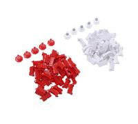 FAUOSWUK Racing Track Road Barrier para RC Car Exquisitos RC Roadblocks para Ejercicios de Deriva con Conos de Tráfico Portátil y Fácil de Instalar Blanco/Rojo 80 Piezas + 10 Escena Aplicable