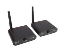 FAUOSWUK Receptor Transmisor de Audio Inalámbrico de 2,4 GHz, 16 bits 48 KHz, Alcance de 100 M, Penetración en la Pared, para Altavoz