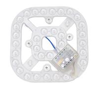 FAUOSWUK Reemplazo de Luz LED del Ventilador de Techo, Kit de Luz de Ventilador de Techo de 24W 2100Lm con 3 Temperaturas de Color Cableadas para la Lámpara de Techo Módulo de Mecha