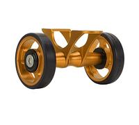 FAUOSWUK Ruedas Traseras Dobles de la Rueda Fácil para Bicicleta Plegable, Accesorios de Ruedas para Bicicletas, Guardabarros para Bicicletas de Acero. (Oro)