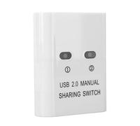 FAUOSWUK Selector de Interruptor USB 2.0, 2 Computadoras Comparten 1 Dispositivo de Impresora con Conmutación de una Tecla, para PC Wins y Funcionalidad Plug Play