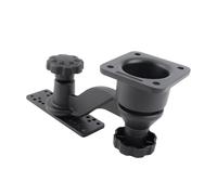FAUOSWUK Soporte de Brazo Oscilante para Buscador de Peces de 6 Pulgadas, Diseño Flexible, Aluminio de Grado Marino, Rotación de 360° para Dispositivos GPS Sonar, 1 Unidad