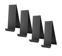 FAUOSWUK Soporte para Folletos de 4 Piezas, Soporte Vertical para Exhibición de Folletos de Acero Al Carbono y Metal, 22,5 X 7,6 X 12 Cm, para Tiendas, Ferias, con Estabilidad y