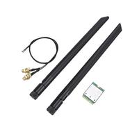 FAUOSWUK Tarjeta de Red Inalámbrica WiFi 7 M.2, Triple Banda 2.4GHz 5GHz 6GHz, 5.8Gbps, 4K QAM, 2x2 Antenas Externas, para 11 Laptops