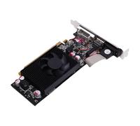 FAUOSWUK Tarjeta Gráfica GT 610 de 1 GB GDDR3, Ventilador de Refrigeración Silencioso, Diseño de Perfil bajo, Frecuencia de Núcleo de 810 MHz, con Soporte PCIe 2.0 X16 para Juegos de PC