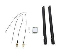 FAUOSWUK Tarjeta WiFi Wireless M.2, Tarjeta WiFi 8265NGW, 1200Mbps AC Dual Band BT 4.2 M.2 Interfaz, Compatible 7, 8, 10 Sistemas (Antenas externas)