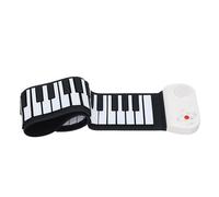 FAUOSWUK Teclado de Piano Enrollable de 49 Teclas, Piano Portátil, Piano Plegable con 8 Tonos, Función de 6 Canciones de Demostración, Carga USB, Altavoz Incorporado para Principiantes