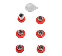 FAUOSWUK Thumbstick Intercambiable, Thumbsticks para Controlador de Juegos de Goma y Acero Inoxidable con Empuñaduras Texturizadas, para Controladores Centrales Serie 2 y Serie 2 (Roja)
