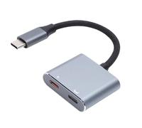 FAUOSWUK Tipo C a Gafas y Adaptador de Carga, Conector de Gafas AR de Doble Propósito con Transmisión HD 4K 60Hz y Carga Rápida de 100W, Compatible con 2 Pro Air