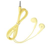 FAUOSWUK U19 Auriculares con Cable Auriculares Deportivos Universales de 3,5 Mm Auriculares para Correr Auriculares de Entrenamiento con Sonido HiFi Auriculares con Cable de 3,5 Mm para (Amarilla)