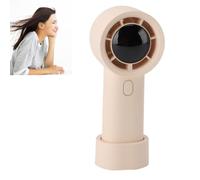 FAUOSWUK Ventilador Portátil Portátil, Mini de Alta Velocidad Mini sin Paso Ajustable 100 Velocidades con Pantalla Digital de 3000 MAh Recargable para Maquillaje de Oficina (#2)