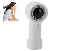 FAUOSWUK Ventilador Portátil Portátil, Mini de Alta Velocidad Mini sin Paso Ajustable 100 Velocidades con Pantalla Digital de 3000 MAh Recargable para Maquillaje de Oficina (#1)