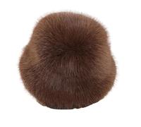 Faux Fur Bucket Hat for Women ，Winter Warm Furry Hat Soft Fuzzy Fashion Cap, Cozy Mongolian Style Pile Hat