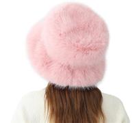Faux Fur Ladies Winter Bucket Hat Warm Protection From Cold Fisherman